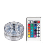 Multi-Color Remote Controlled Ten LED Submersible - Pack of 2 + Remote