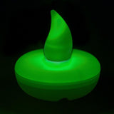 Green LED Floater, Available In Flicker/ Non-Flicker - Pack of 12 - IntelliWick