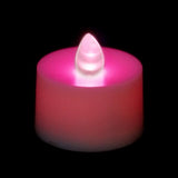 Pink LED Tea Light, Available in Flicker/ Non-Flicker - Pack of 12 - IntelliWick