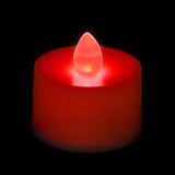 Red LED Tea Light, Available in Flicker/ Non-Flicker - Pack of 12 - IntelliWick