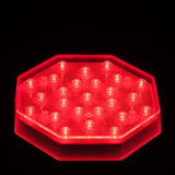 Red LED Octagon Light Base - IntelliWick