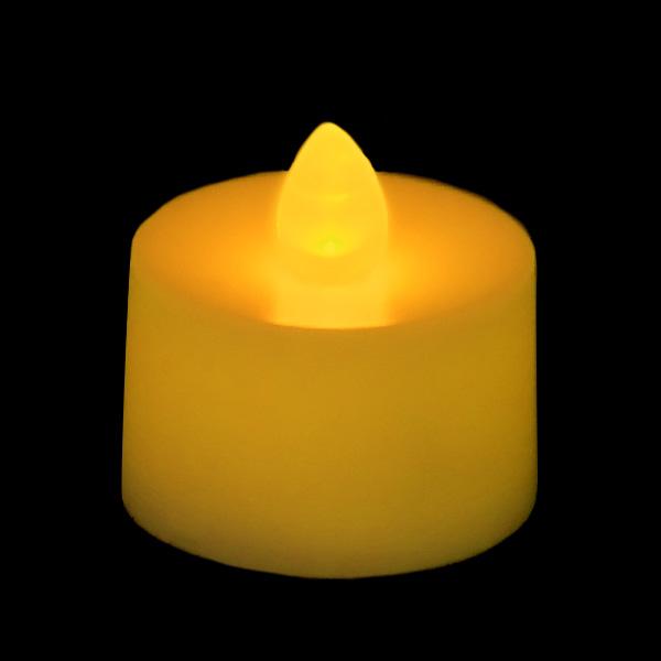BlueDot Trading Amber Flicker LED Tealights - 6 Pack, Flameless & Unscented
