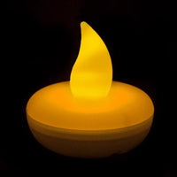 Amber LED Floater, Available In Flicker/ Non-Flicker - Pack of 12 - IntelliWick