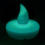 Teal LED Floater, Available In Flicker/ Non-Flicker - Pack of 12 - IntelliWick