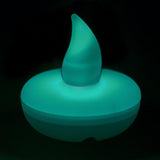 Teal LED Floater, Available In Flicker/ Non-Flicker - Pack of 12 - IntelliWick