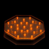 Orange LED Octagon Light Base - IntelliWick