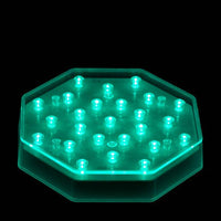 Teal LED Octagon Light Base - IntelliWick