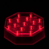 Red LED Octagon Light Base - IntelliWick