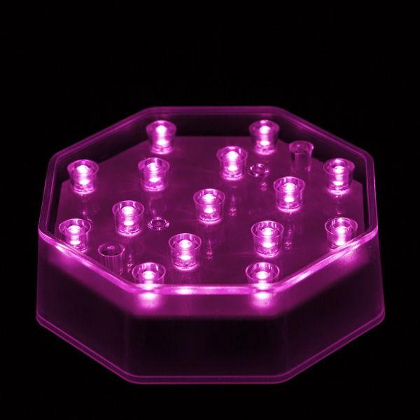 Pink LED Octagon Light Base - IntelliWick