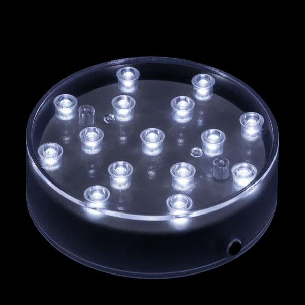 White 4 Inch LED Circle Light Base - IntelliWick